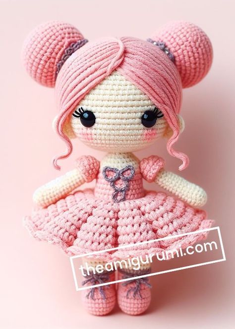 Crochet Jolie Doll Amigurumi Pattern Free Amigurumi Pattern Free, Easter Bunny Crochet Pattern, Doll Amigurumi Free Pattern, Crochet Toys Free Patterns, Doll Patterns Free, Womens Crochet Patterns, Crochet Dolls Free Patterns, Amigurumi Bunny, Crochet Work