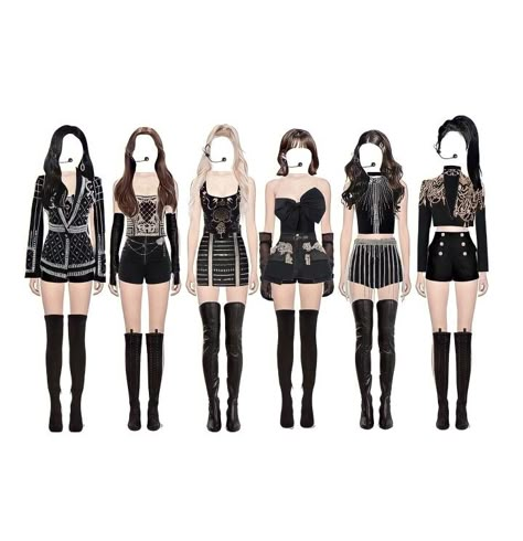 Kpop Stage Outfits Ideas 6 Members, Kpop Performance, Gg Outfits, Group Outfits, Kpop Concert Outfit, Idol Outfit, Pop Outfits, Preformance Outfits, Gowns Dresses Elegant