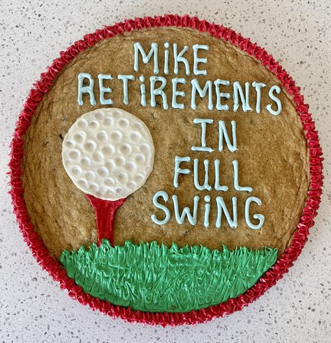 Golf Cookie Cake, Golf Cookies, Big Cookies, Cookie Cake Designs, Golf Cake, Pizza Cake, Cookie Cakes, Cookie Pizza, Giant Cookie