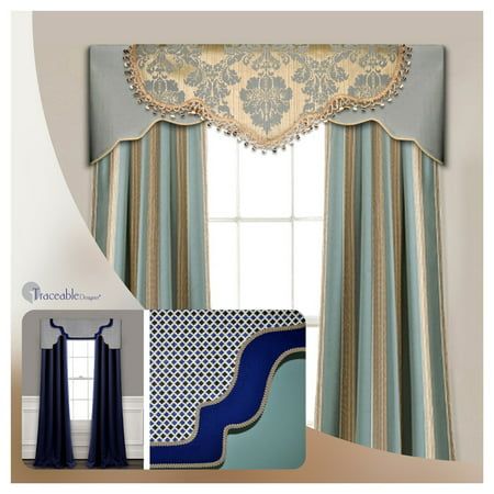 Create beautiful custom cornice valances without sewing! This reusable multi-style valance kit includes scalloped, arched, and straight style traceable valance design forms used to make custom valances to fit any window size without sewing. Easier than sewing, these patented window decorating forms allow you to create beautiful, curved valance edges that look professionally made. Hang valance panels using a wide pocket curtain rod. Layered panels are adjustable on the rod for a custom fit elimin Sewing For Kitchen, Diy Cornice Valance, No Sew Valance, Diy Valance, Valance Patterns, Cornice Design, Custom Valances, Diy Window Treatments, Wide Curtains