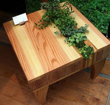 Terrarium Table, Planter Designs, Wooden Pallet Crafts, تصميم الط�اولة, Mini Gardens, Home Decor Catalogs, Low Coffee Table, Plants Growing, Lounge Style