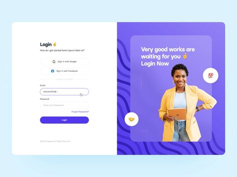 Loanup - Web App by Barly Vallendito for Dipa: UI/UX Design on Dribbble Form Design Web, Login Page Design, Login Website, Medical Website Design, Ux Design Process, Login Design, Ui Website, Ui Design Trends, Directory Design