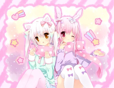 Image discovered by Puppy ! ᥫ᭡. Find images and videos about cute, anime and animecore on We Heart It - the app to get lost in what you love. Bunny Ears, Hair, Anime, Pink, Kawaii