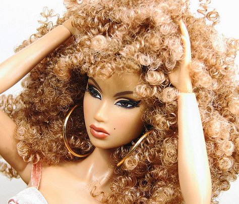 natural hair barbie - Loooove Natural Hair Doll, Celebrity Dolls, Diva Dolls, African American Dolls, Im A Barbie Girl, Black Dolls, Beautiful Barbie Dolls, Unique Dolls, Black Barbie