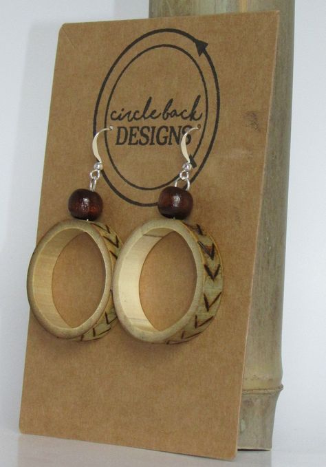 Bamboo Jewelry Handmade, Bamboo Ring, Bamboo Jewelry, Bamboo Diy, Wind Chimes Craft, Wood Jewelery, Bamboo Decor, Cowrie Shell Necklace, Bamboo Crafts