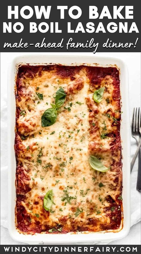 Lasagna Recipe With Oven Ready Noodles, Lasagna Oven Ready Noodles, No Cook Noodle Lasagna, No Boil Lasagna Recipe, Recipes With Lasagna Noodles, Baked Lasagna Recipe, Cheese Lasagna Recipe, Oven Ready Lasagna, No Boil Lasagna