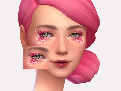 Sims 4 Star Makeup, Sims 4 Fairy Makeup, Sims 4 Cc Fairy Makeup, Sims 4 Graphic Eyeliner, Sims 4 Fairy Mod, Fairy Sims 4 Cc, Fairy Eyeliner, Ts4mm Cc, Cc Skin