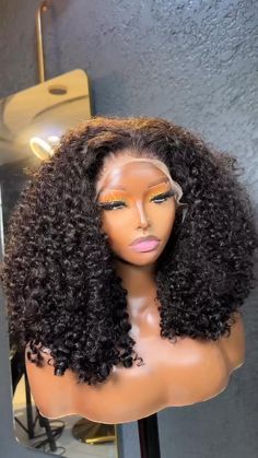 Neciashairstyling Wigs, Curly Wig Aesthetic, Extreme Wig Styling, Peruvian Human Hair Wigs, Pin Up Lace Wig, Wigs On Mannequin Head, Two Ponytail Hairstyles, Lace Wigs Styles, Sew In Wig