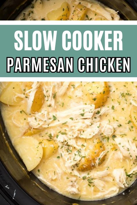 Looking for a delicious and easy meal? Look no further than this Creamy Garlic Parmesan Chicken. Made with simple ingredients, this chicken recipe is sure to impress and satisfies even the pickiest eaters. Tender, juicy, flavorful chicken tenders are cooked to perfection and smothered in a creamy garlic parmesan sauce. Plus, it can easily be made in a crockpot for a quick and easy dinner. Try this meal today and say goodbye to boring, bland chicken forever! Chicken Garlic Parmesan Crockpot, Gluten Free Crockpot Chicken Recipes, Creamy Garlic Chicken Crockpot, Chicken Tender Recipes Crockpot, Crockpot Parmesan Chicken, Chicken Parmesan Crockpot, Easy Gluten Free Crockpot Meals, Chicken Dinner Recipes Crockpot, Parmesan Chicken Crockpot