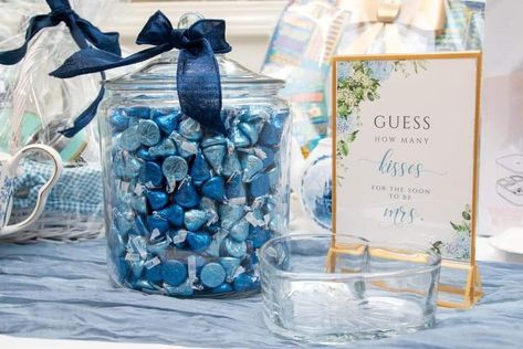 Bridal Shower Nautical Theme, Something Blue Bridal Shower Favors, All I Sea Is Love Bridal Shower Theme, Bridal Shower Ideas Blue, Blue Wedding Shower Ideas, Beach Bridal Shower Ideas, Something Blue Bridal Shower Ideas, Blue Bridal Shower Favors, Blue Bridal Shower Themes