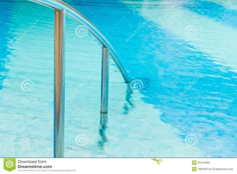 Swimming Pool With Hand-rails Royalty Free Stock Photos - Image ... Pool Rails Inground, Inground Pool Handrail Ideas, Swimming Pool Handrails, Swimming Pool Details, Pool Seats In Water, Pool Handrail, Pool Stairs, Pool Rails, Redesign Ideas