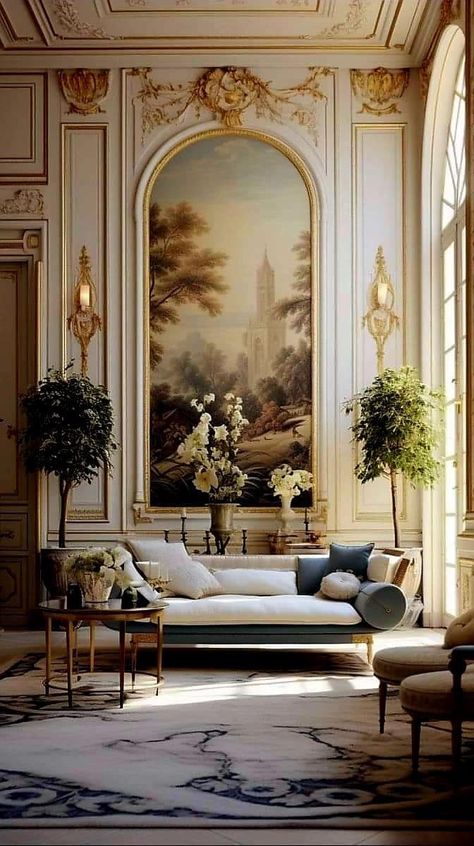 Interior Design Parisian Style, Parisian Style Living Room, Parisian Style Interior, Parisian Interior Design, Art Deco Living, Chateaux Interiors, Deco Living Room, Deco Living, Parisian Interior