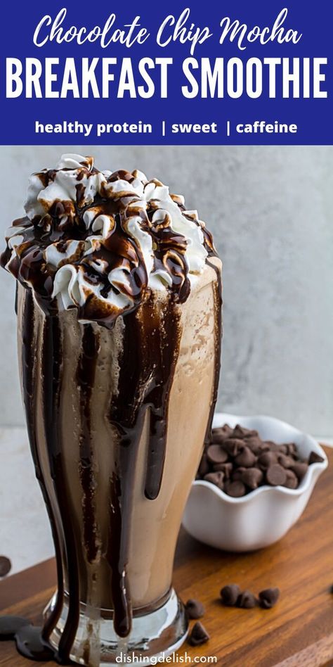 Mocha Coffee Protein Shake, Best Chocolate Smoothie Recipes, Mocha Protein Smoothie, Smoothie Recipes Coffee, Blend Jet Smoothie Recipes, Protein Coffee Smoothie, Chocolate Protein Smoothie Recipes, Blendjet Recipe, Best Easy Dessert