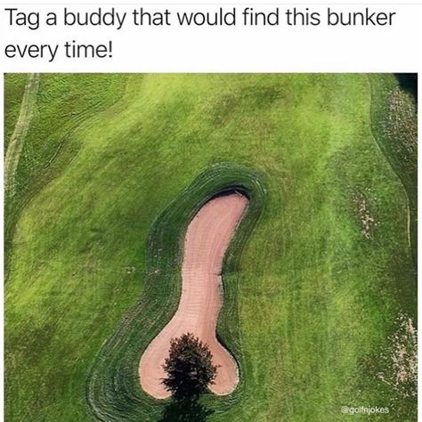 Send this to your friend who would find this bunker every time! Best Golf Memes - Golf Humor. Follow us for more. Golf Memes Hilarious, Golf Funny Humor, Funny Golf Pictures, Golf Pictures, Golf Day, Funny Golf, Funny Pix, Girls Golf, Brain Surgery