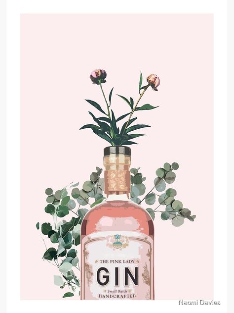 "Pink Gin Artwork" Art Print by Naomillustrates | Redbubble Gin Poster, Coco Chanel Poster, Alcohol Poster, Monochrome Posters, Poster Pink, Pink Gin, Inspirational Quotes Posters, Wall Art Kitchen, Poster Home Decor