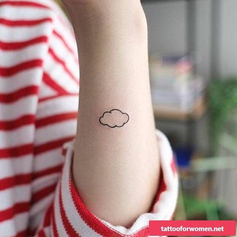 Wild Tattoo, Cloud Tattoo, Cloudy Skies, Cute Tiny Tattoos, Just Ink, Simplistic Tattoos, White Clouds, Tattoos Ideas, Line Tattoos