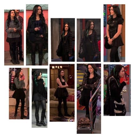 Jade West From Victorious Outfits, Jade West Outfits Victorious, Jade West Outfits Season 1, Jade West Aesthetic Outfits, Jade West Aesthetic Clothes, Jade West Outfit Inspiration, Jade West Inspired Outfits, Jade West Outfits Style, Jade Victorious Outfits