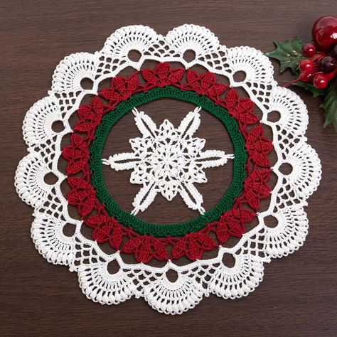 Free Thread Crochet Christmas Doily Patterns, Christmas Dollies Crochet Patterns, Christmas Thread Crochet Patterns Free, Crochet Poinsettia Doily Free Pattern, Vintage Crochet Doily Pattern Free, Crochet Christmas Doilies, Free Christmas Doily Patterns, Crochet Christmas Doily Free Pattern, Crochet Doily Free Patterns