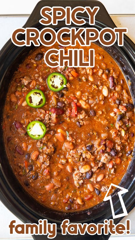 Spicy Homemade Chili Recipe, Petro Chili Recipe, Cornbread Chili Crockpot, Medium Spicy Chili Recipe, Spicy Chili Beans Recipe, Chili Recipe With Jalapenos, Healthy Spicy Chili Recipe, Spicy Chilli Recipe Slow Cooker, Hot Chili Recipe Crockpot