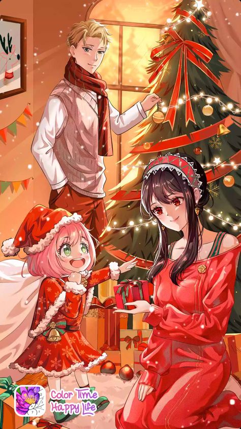 Spy Family Christmas, Yor Forger Fanart, Light Up Balloons, Anime Prince, Family Forever, Yor Forger, Anime Christmas, Spy Family, Family Poster