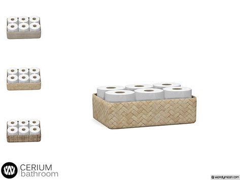 wondymoon's Cerium Toilet Paper Basket Toilet Paper Basket, Sims 4 Tsr, Muebles Sims 4 Cc, The Sims 4 Pc, Sims 4 Bedroom, Sims 4 Clutter, Pelo Sims, The Sims 4 Packs, Furniture Appliques