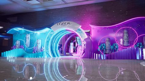 Loreal Elvive Event :: Behance Gate Event Design, Event Entrance Decor, Stage Design Ideas Creative, Booth Games, Loreal Elvive, Activation Ideas, Entrance Arch, Event Entrance, Experiential Design