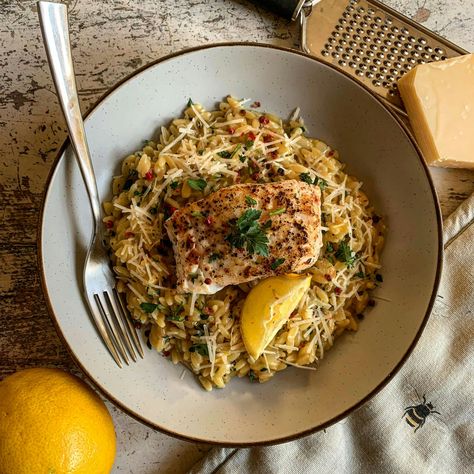 Pan Fried Cod, Sausage Ragu, Pan Fried Fish, Fried Cod, Lemon Orzo, Orzo Recipes, Deep Frying Pan, Weekly Meals, Cod Recipes