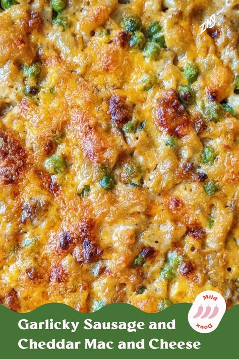 Fancy Mac And Cheese, Cowboy Food, Cheddar Sauce, Best Mac N Cheese Recipe, Spicy Italian Sausage, Cheddar Mac And Cheese, Best Mac And Cheese, Avoid Processed Foods, Spicy Sausage