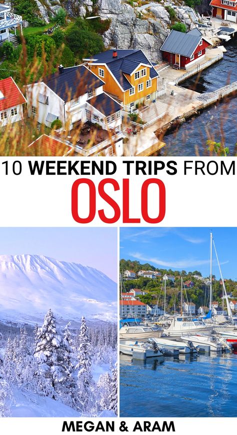 Looking for the best weekend trips from Oslo? This guide has you covered - these are some diverse weekend getaways from Oslo - from nature to cities! (+ MAP!) | Things to do in Oslo | Places to visit in Norway | Norway destinations | What to do in Norway | What to do in Oslo | Oslo day trips | Oslo weekend trips | Oslo weekend getaways | Hiking near Oslo | Skiing near Oslo | Kragerø | Risør | Rjukan | Norway itinerary Rjukan Norway, Oslo Winter, Norway Itinerary, Cabin Weekend, Best Weekend Trips, Beautiful Weekend, One Day Trip, Oslo Norway, Tourist Spots