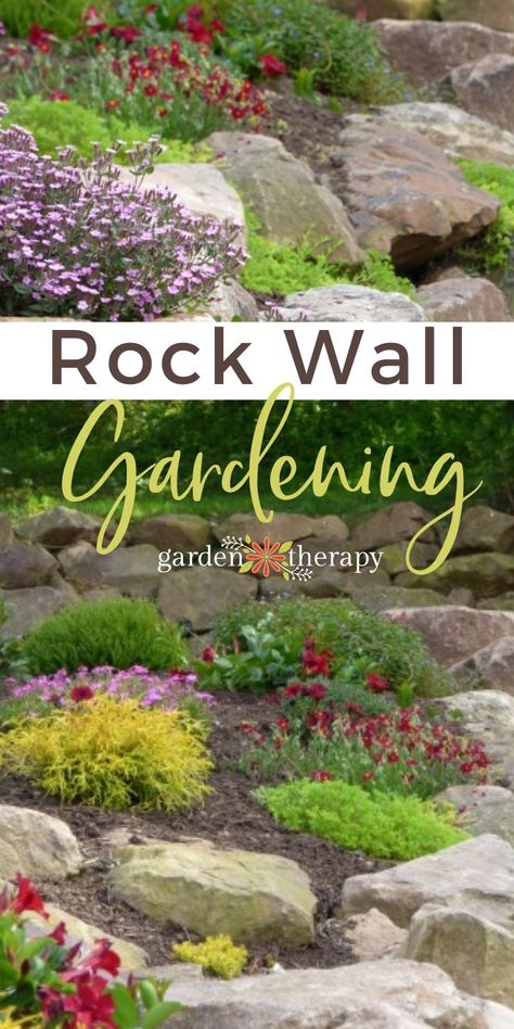 Hillside Rock Landscaping, Field Stone Retaining Wall, Rock Garden On A Slope Ideas, Rock Terraced Landscaping, Rock Garden On Slope, Rock Outcropping Landscaping, Landscaping With Boulders On A Slope, Rock Slope Landscaping, Rock Wall Garden Bed