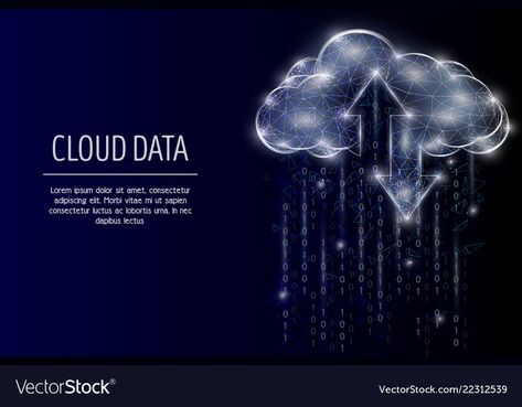 Cloud Data Illustration, Cloud Technology Illustration, Cloud Moodboard, Cloud Digital Art, Polygonal Art, Technology Poster, 3d Clouds, Cloud Theme, Technology Posters