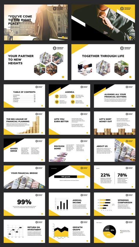 Financial Advisor PowerPoint Presentation Template. 50+ Unique Eye-catching Slide Financial Powerpoint Design, Financial Presentation Design, Math Presentation, Modern Powerpoint Design, Effective Powerpoint Presentations, Project Powerpoint, Math Powerpoint, Ppt Ideas, Analytics Design