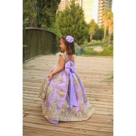 Princess Charlotte Dress Long lilac Long Lilac Dress, Princess Charlotte Dresses, Make Your Dreams Real, Golden Lace Dress, Birthday Princess Dress, Smocked Baby Dresses, Satin Flower Girl Dress, Charlotte Dress, Dress Pictures