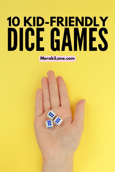 Dice Games Kids, Simple Dice Games, Printable Family Games, Family Dice Games, Easy Card Games For Kids, Easy Card Games For Two, Dice Games For Kids Free Printables, Simple Games For Adults, Dice Games For Seniors