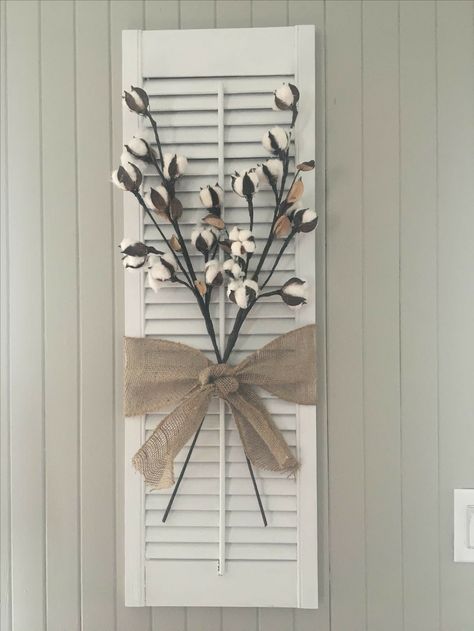 Shutters Repurposed Decor, Takken Decor, Shutter Projects, Shutter Decor, Painting Shutters, Diy Shutters, Old Shutters, Casa Country, Diy Farmhouse Decor