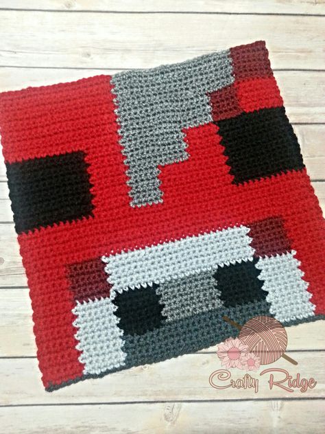 Graphgans Crochet, Minecraft Crochet Patterns, Minecraft Blanket, Minecraft Pillow, Crochet Lego, Minecraft Crochet, Minecraft Pattern, Crochet A Bear, Bear Ideas