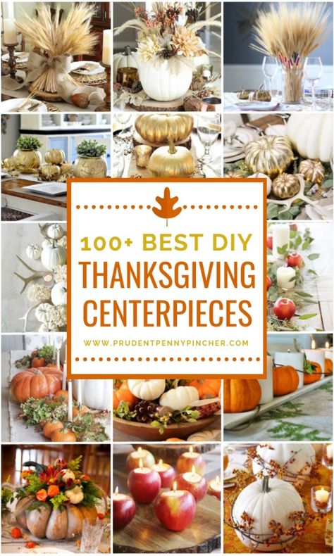 100 Best DIY Thanksgiving Centerpieces #Thanksgiving #ThanksgivingTable #ThanksgivingDecorations #ThanksgivingDinner #ThanksgivingCenterpieces  #Fall #FallCenterpieces #FallDecor #DIY