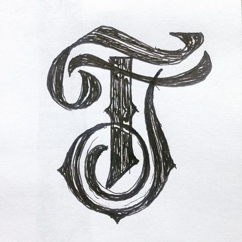 TJ monogram exploration #goodtype #thedailytype #handlettering #monogram #lettering #designtip by ash_willerton Tj Monogram, Tj Tattoo, Irish Tattoo, Fancy Lettering, Irish Tattoos, Fancy Letters, Monogram Design, Tattoo Lettering, Lettering Fonts