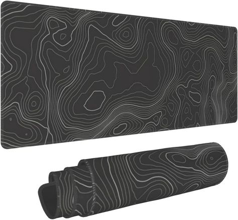 Topographic Contour Gaming Mouse Pad Large XL Long Extended Pads Big Mousepad Keyboard On Sale for $19 #pintrest #amazon#thingsifound#Gaming Accessories Gamer Office, Desk Cover, Keyboard Accessories, Big Table, Decor Desk, Large Desk, Keyboard Mouse, Computer Setup, Gaming Mouse Pad