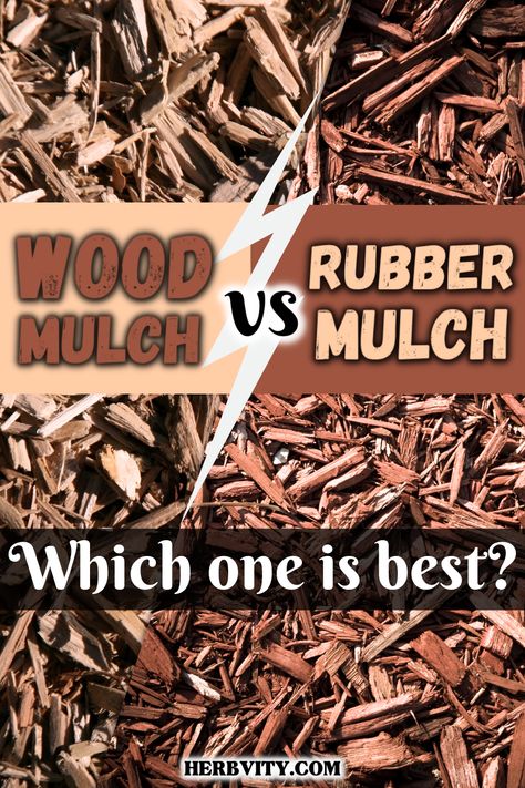 Whether you’re looking for organic mulch or inorganic mulch to help strengthen your yard, there are many alternatives to consider. In this article, we’re going to compare two of the most popular types: wood mulch vs rubber mulch. You’ll learn about their benefits, drawbacks and the best ways to use them around your home or business! Mulch Decorating Ideas, Mulch Substitute Ideas, Brown Rubber Mulch Landscaping, Rubber Mulch Fire Pit Area, Mulch Ideas Front Yard, What Color Mulch Should I Use, Mulch And Gravel Landscaping, Mulch Colors Curb Appeal, Wood Mulch Landscaping