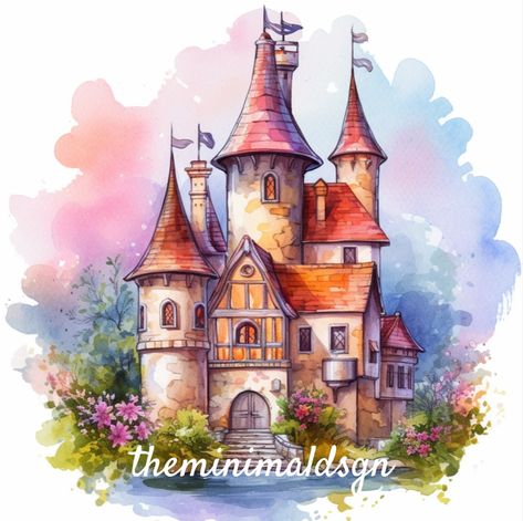 Fairy Tale Aesthetic Fantasy, Fantasy House Art, Castle Clipart, Books Nature, House Castle, Castle Drawing, Gnome Pictures, Fairy Castle, Aesthetic Png