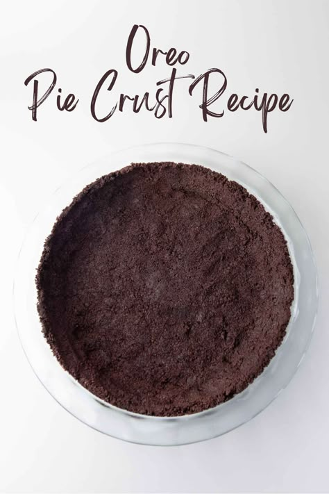 Easy Oreo Pie Crust Recipe is made with just 2 ingredients and takes just 5 minute! This delicious homemade pie crust can be baked or no-bake. Oreo Pie Crust Recipe, Easy Oreo Pie, No Bake Oreo Pie, Oreo Cookie Pie, Colorful Snacks, Phyllo Shells, Desserts From Scratch, Oreo Pie Crust, Rainbow Popsicles