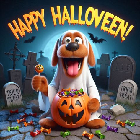 Fun Dog Art Chi Dog, Dog Happy, Fun Dog, Halloween Trick Or Treat, Halloween Hacks, Dog Art, Trick Or Treat, Best Dogs, Happy Halloween