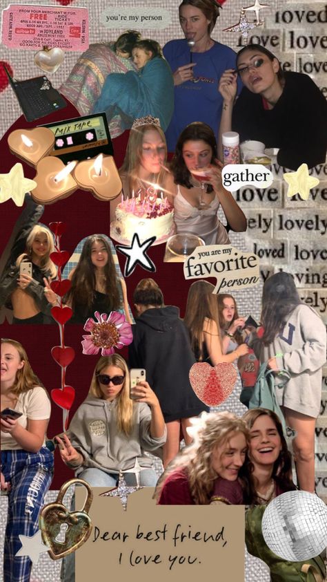 #collage #aesthetic #moodboard #friendship #friendshipgroup #girls #girlsnight #bestfriendshuffle Best Friends Wallpaper Aesthetic, Best Friend Collage Ideas, Friendship Moodboard, Bff Collage, Best Friend Collage, Friendship Collage, Collage Best Friend, Friend Collage, Collage Friends