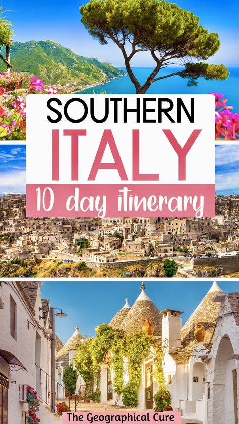 Pinterest pin for southern Italy itinerary