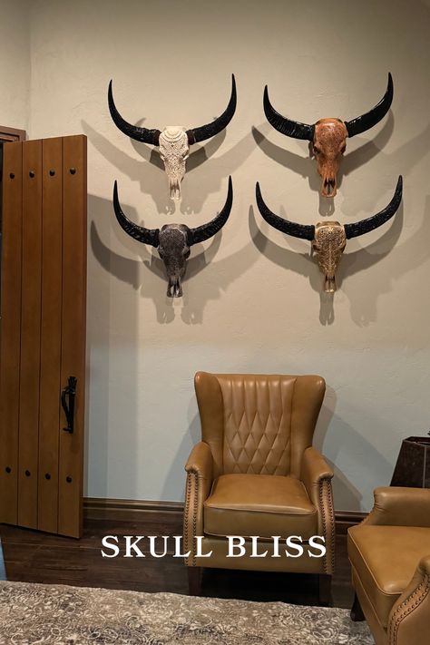 Because your skull needs a buddy. Shop your authentic hand-carved buffalo skull now. Horns Decor, Bison Skull, Skull Designs, Skull Accessories, Longhorn Skull, Buffalo Skull, Gold Mosaic, Ram Skull, Skull Decor