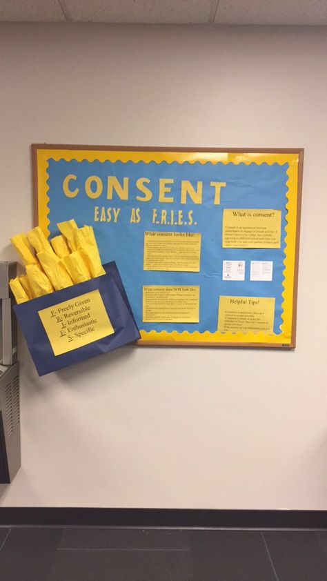 Residence Hall Bulletin Boards, Consent Bulletin Board, Consent Bulletin Board Ra, Dorm Hall Decorations, Resident Assistant Programs, Residence Life Bulletin Boards, Ra College, Resident Assistant Door Decs, Dorm Bulletin Boards