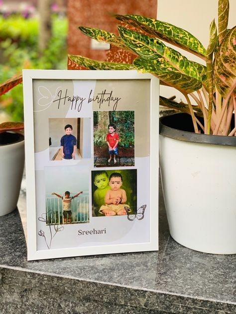 A4 Photo Frame, A3 Frame Ideas, Birthday Photo Frame Ideas, Google Frame, Photo Frame Ideas, Happy Birthday Captions, Couple Shadow, Happy Birthday Icons, Plain Wallpaper Iphone