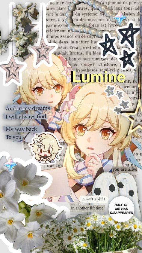 Lumine <3 #t0talsmiley #lumine #genshinimpact #aesthetic Lumine Aesthetic, Lumine Wallpaper, Genshin Lumine, Genshin Wallpapers, Genshin Wallpaper, Wallpaper Themes, Silly Games, Iphone Wallpaper Themes, Baby Yellow