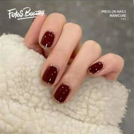 Fofosbeauty 24pcs Press on False Nails Tips, Coffin Fake Nails, Pink-Purple Glitter Sequins - Walmart.com Back To School Nails, Nagel Tips, Nail Type, Her Nails, School Nails, Fake Nails With Glue, Red Nail, Girls Nails, Stick On Nails